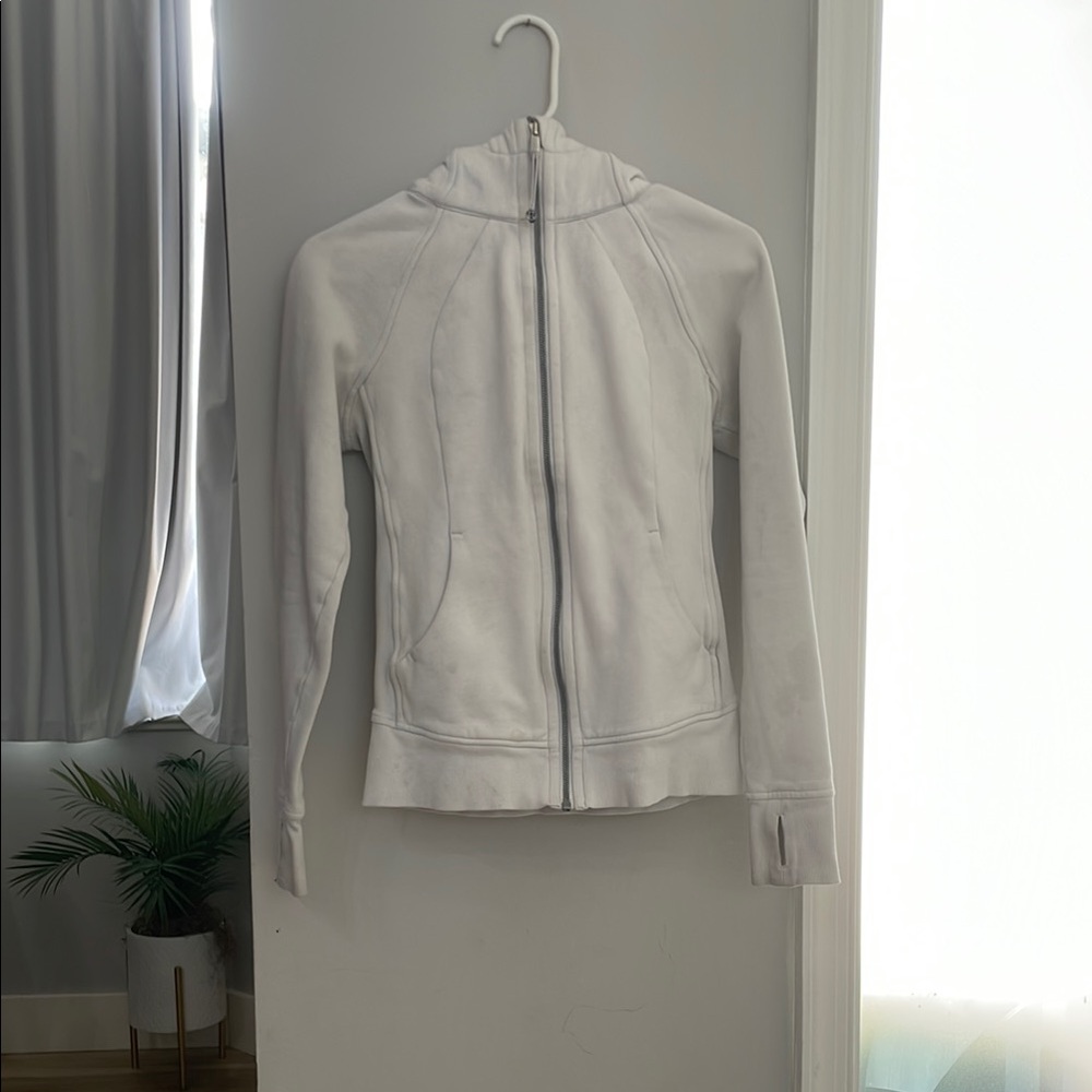 Lululemon Athletica White Athletic Zip-Up Jacket